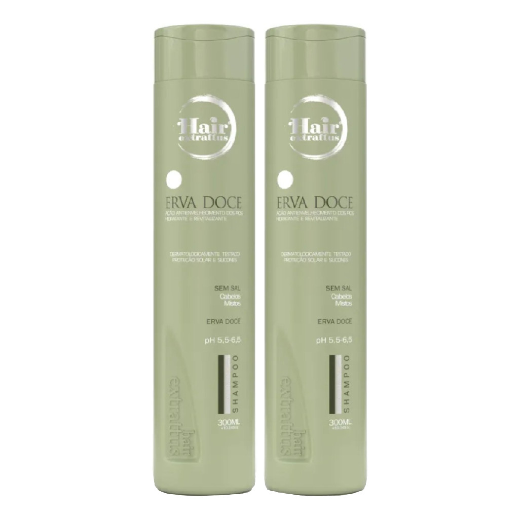 Kit Com 2 Shampoos Erva Doce Hair Extrattus - 300ml