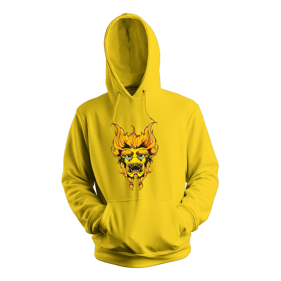 Blusa De Frio Moletom Flanelado Estampa Cabeleira Amarelo