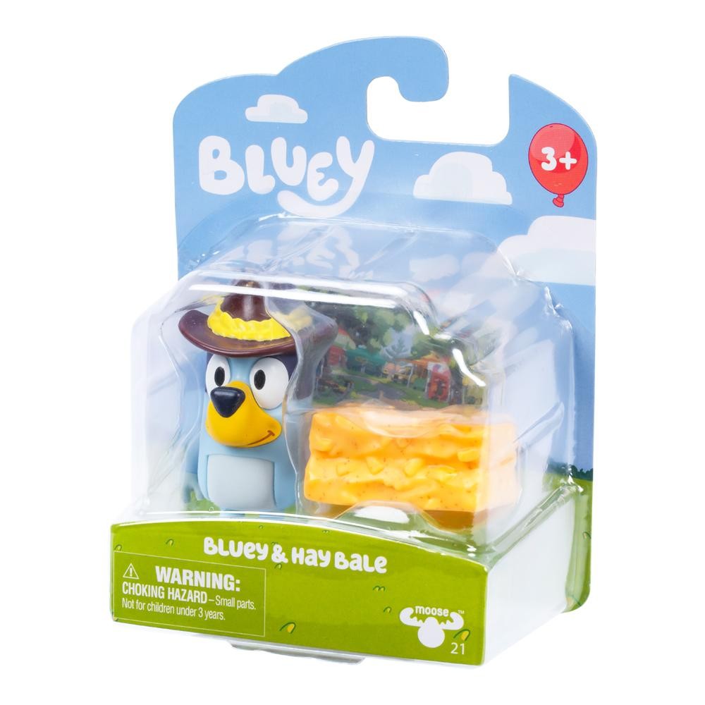 Boneco Colecionável 6cm Bluey - Bluey e Fardo de Feno — imagem 2 de 2