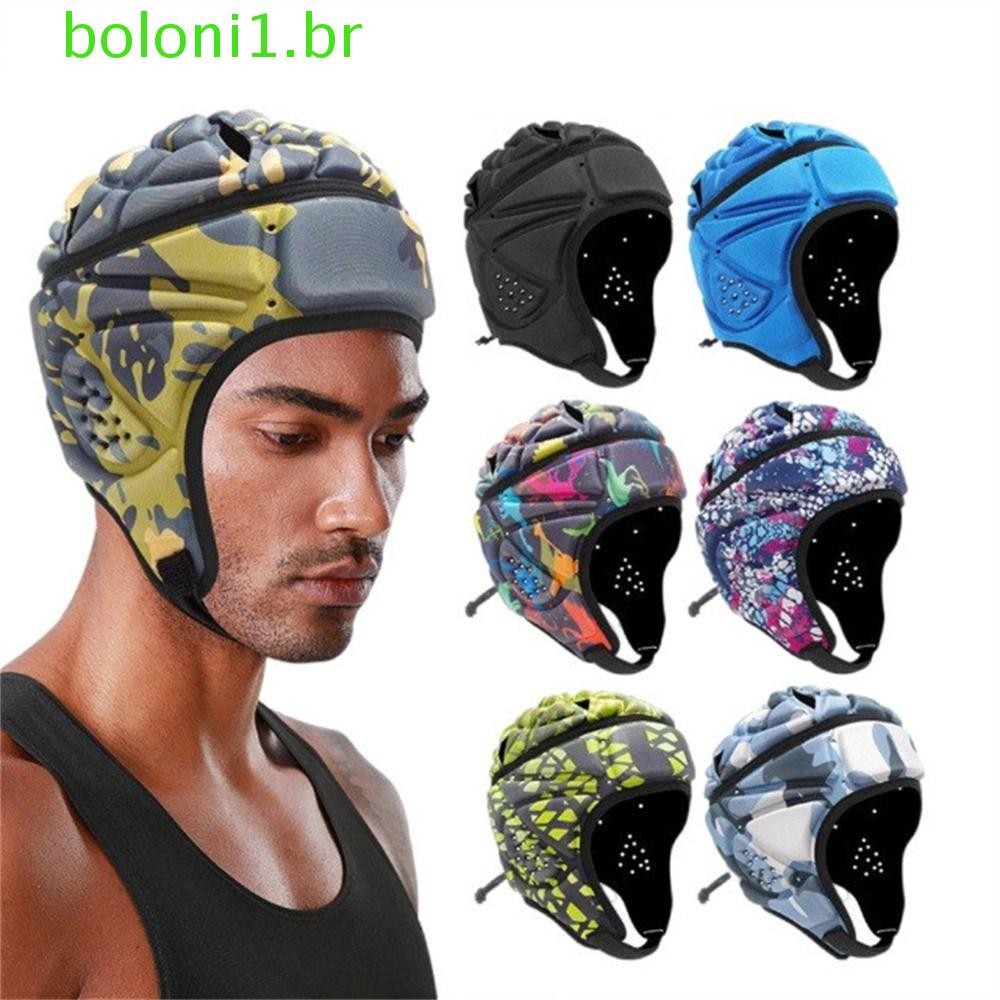 Capacete Macio BOLONI , De Rugby EVA À Prova De Choque Futebol Protetor De Cabeça Ajustável