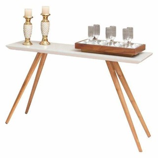 Aparador Laqueado Com Vidro 1,20 M Cor Off White em Oferta na Shopee