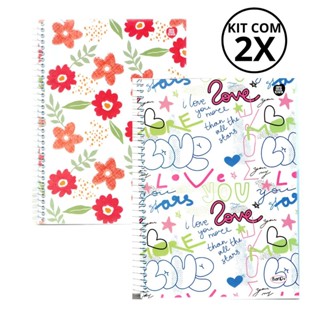 Kit Com 02 Cadernos 10 Matérias Feminino - SÃO DOMINGOS em Oferta na Shopee