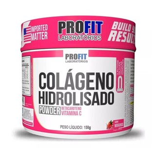 Colágeno Hidrolisado Powder 150g - Profit  Morango em Oferta na Shopee