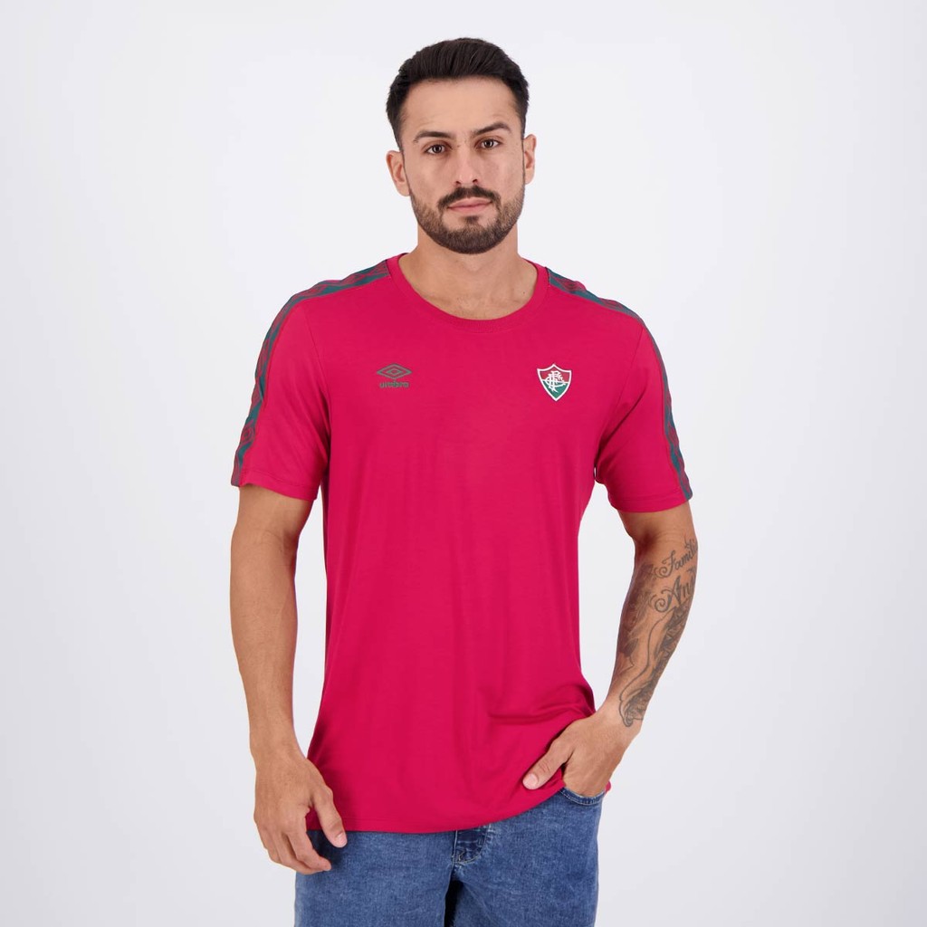 Camisa Umbro Fluminense Concentração 2024 Vinho em Oferta na Shopee