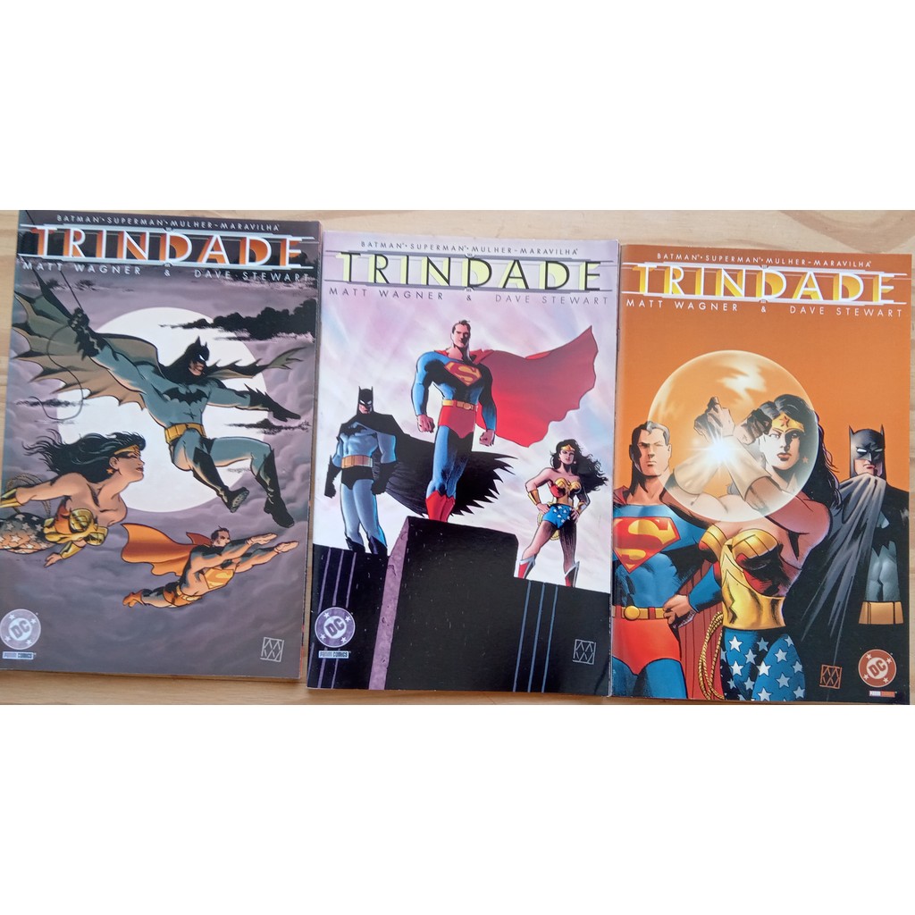 LIVRO, KIT(3), TRINDADE, BATMAN, SUPERMAN, MULHER-MARAVILHA , MATT WAGNER, DAVE STEWART