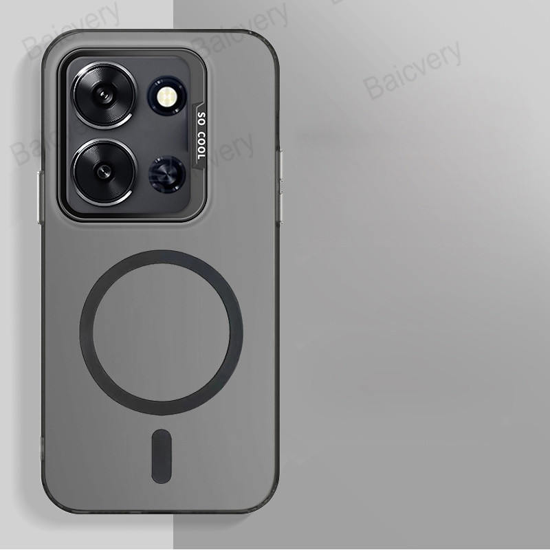 Para Infinix Nota 30 4G 5G Hard Luxury IMD Capa Suporte Carregador Magnético Sem Fio em Oferta na Shopee