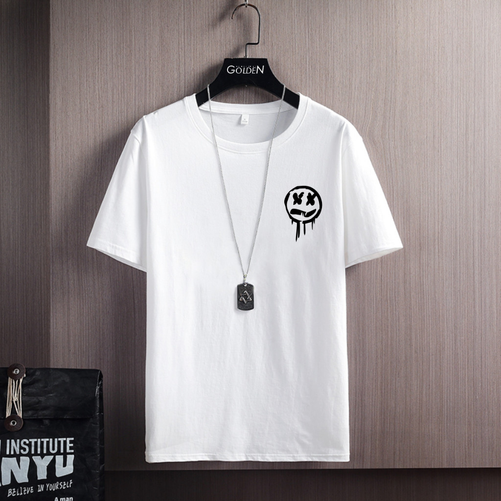 Camiseta Estampada Unissex Minimalista Camisa StreetWear Emoji Derretendo