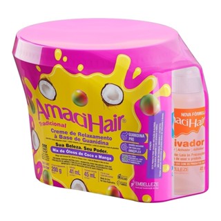 Alisante em Creme AmaciHair Tradicional 200g Embalagem com 6 Unidades em Oferta na Shopee