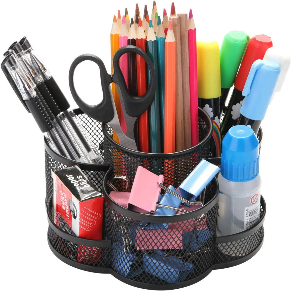 Organizador de Mesa Multiuso Porta Caneta Lápis Rotativo em Oferta na Shopee