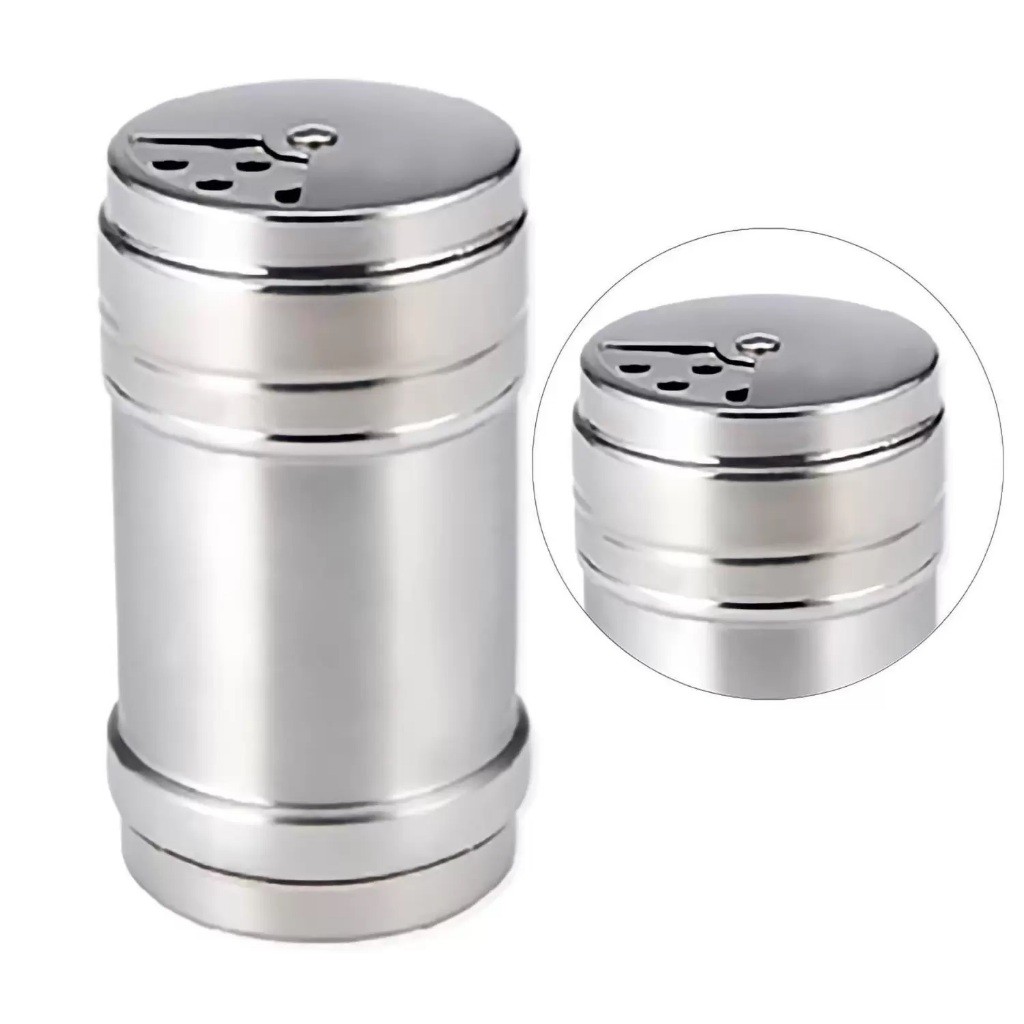 SALEIRO MESA AÇO INOX 4x8cm WESTERN 4 POSIÇÕES