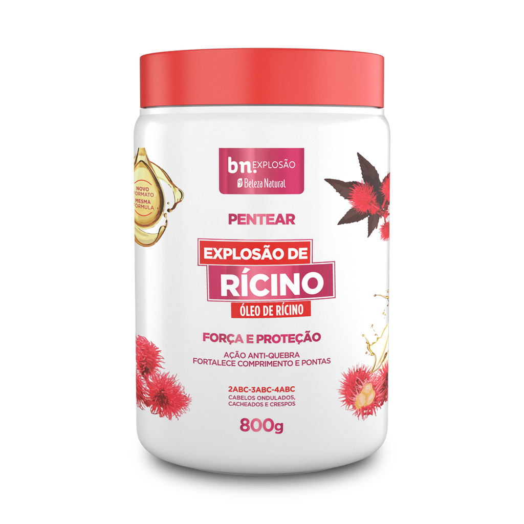 Creme de Pentear para Cachos Explosão de Rícino 800g – Beleza Natural em Oferta na Shopee
