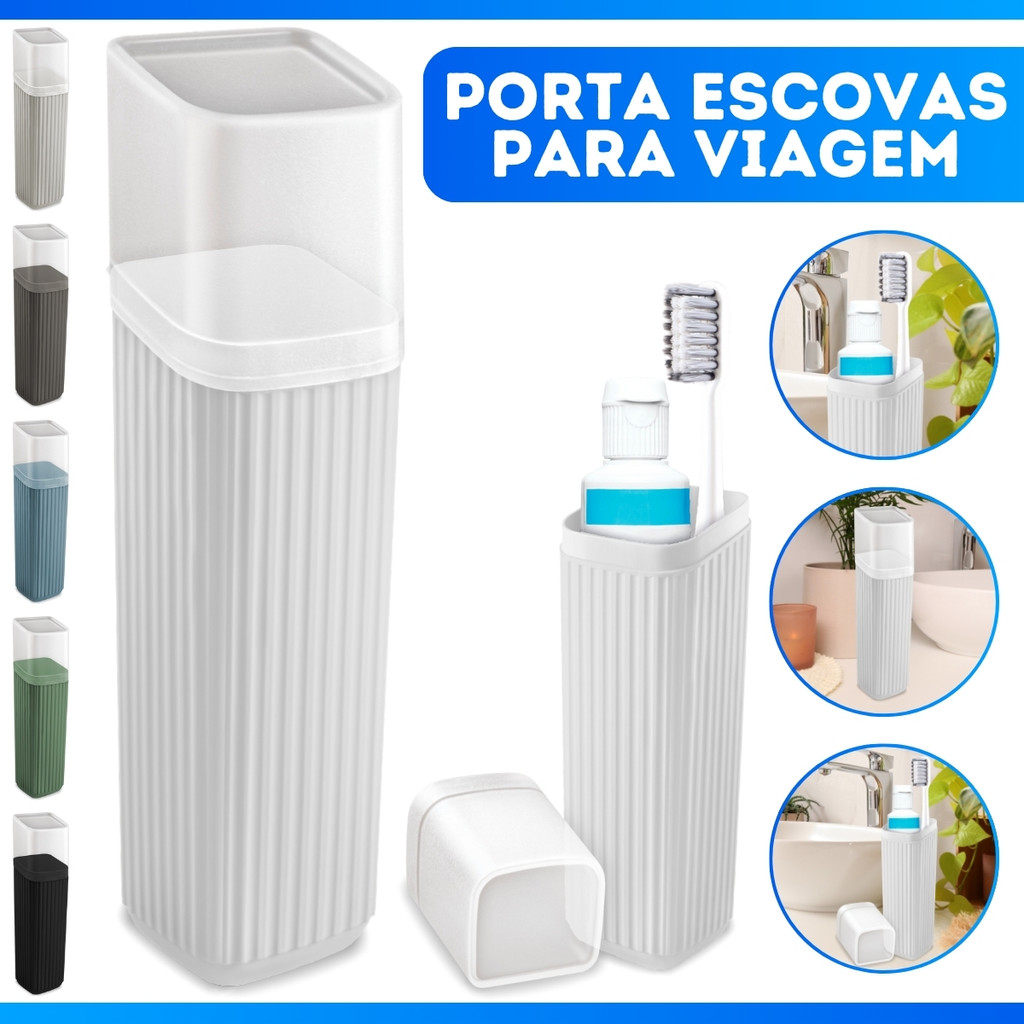 Estojo Porta Escova e Pasta Dental Plástico Para Viagem Bolsa Escola - SUPER PROMOÇÃO