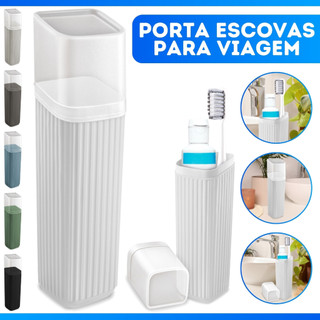 Estojo Porta Escova e Pasta Dental Plástico Para Viagem Bolsa Escola - ENTREGA RÁPIDA