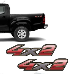 Par De Adesivos 4x2 Toyota Hilux 2009 2010 2011 2012