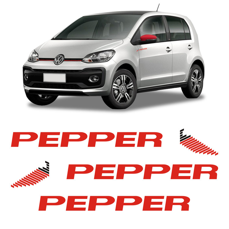 Kit Emblemas Pepper Up 2018/2020 Adesivo Lateral E Traseiro