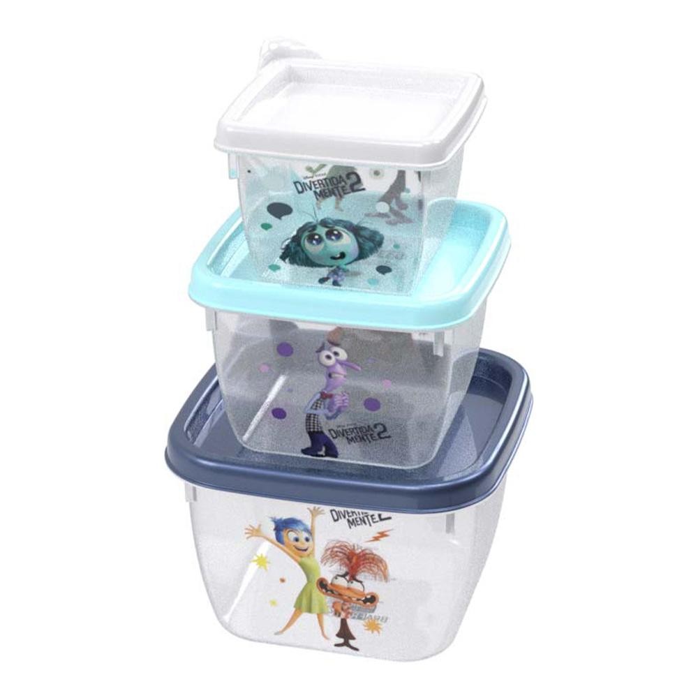 Kit 3 Potes Divertidamente Lancheira Passeio Plasútil em Oferta na Shopee