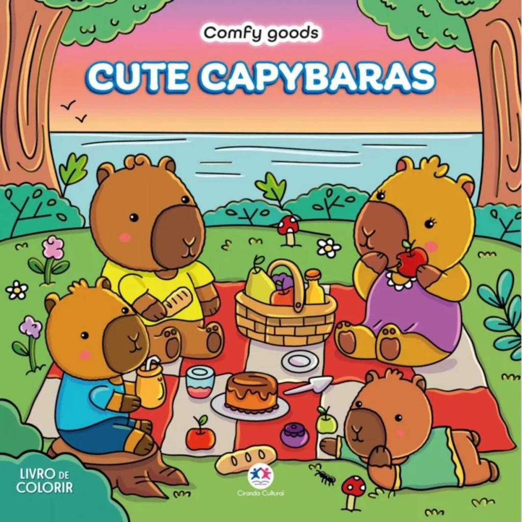 Cute Capybaras | Comfy Goods | Livro de Colorir