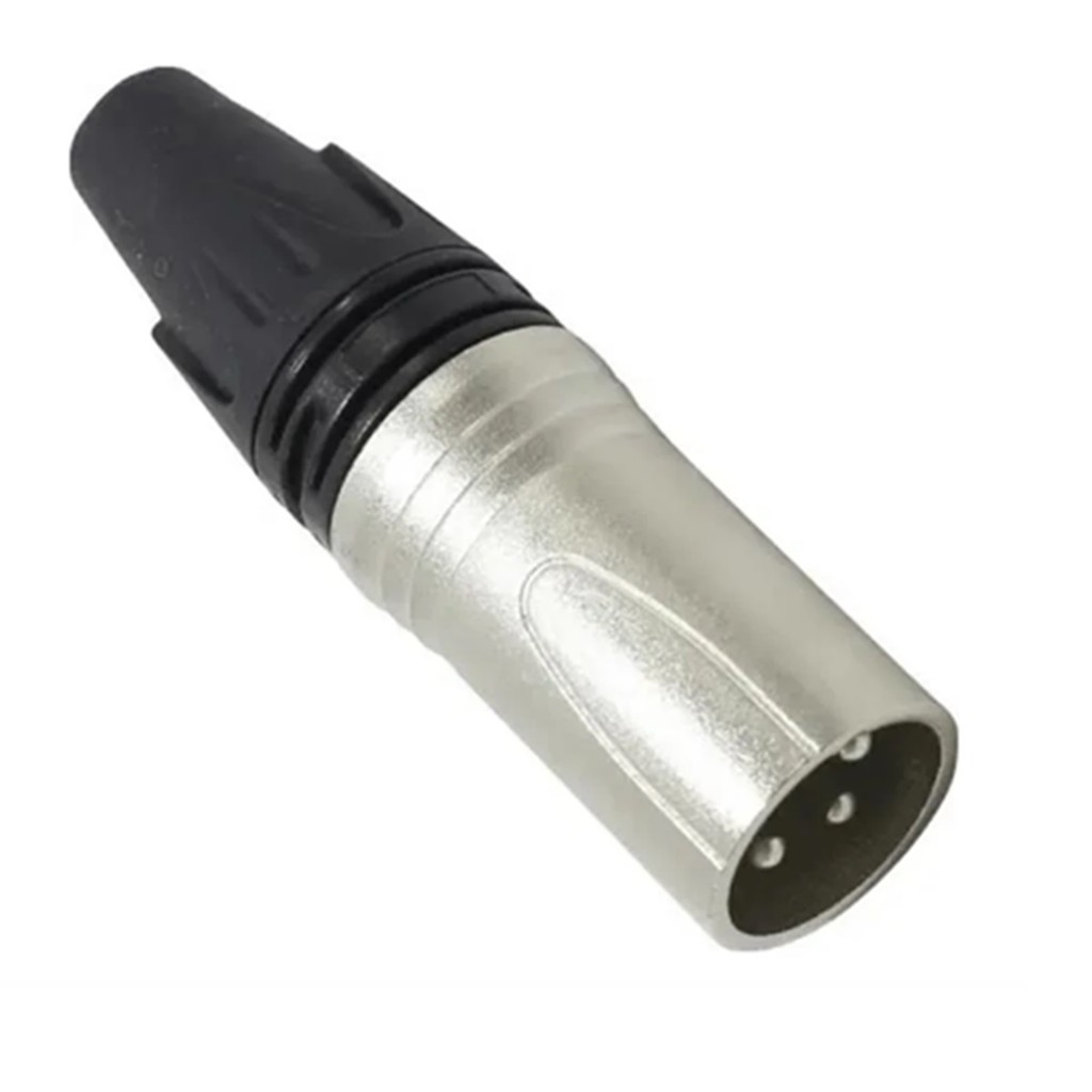 Kit de 5 Conectores XLR Cannon Macho - Alta Qualidade para Áudio Profissional