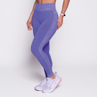 Calça Legging Básica Fitness Sem Costura Canelada Poliamida Academia Fitness Sport Caminha...