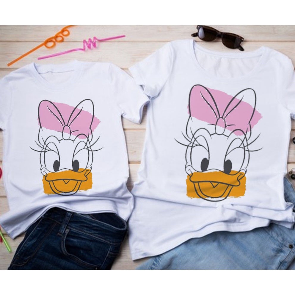 Camiseta Tal Mãe Tal Filha Kit 1 Camiseta Adulto + 1 Camiseta Infantil Margarida Presente Dia das Mães