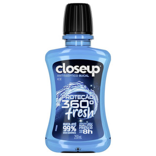 Antisséptico Bucal Closeup Ice com Álcool 250ml em Oferta na Shopee