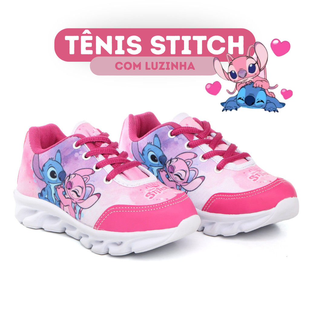 Tênis de Menina Infantil com Luzinha Leve Pink Confortável Lançamento Luz Sonic Menina Menino