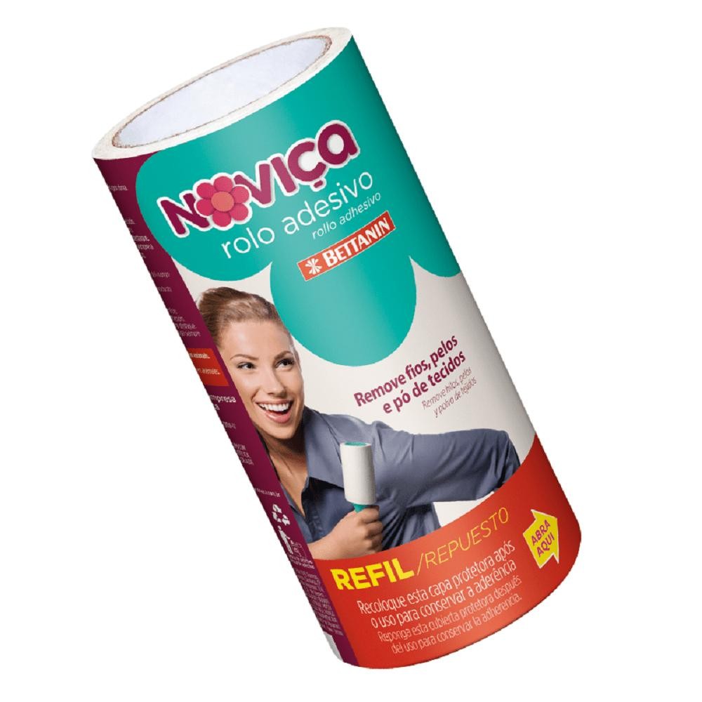 Refil para Rolo Adesivo Tira Pelo Noviça Bettanin em Oferta na Shopee