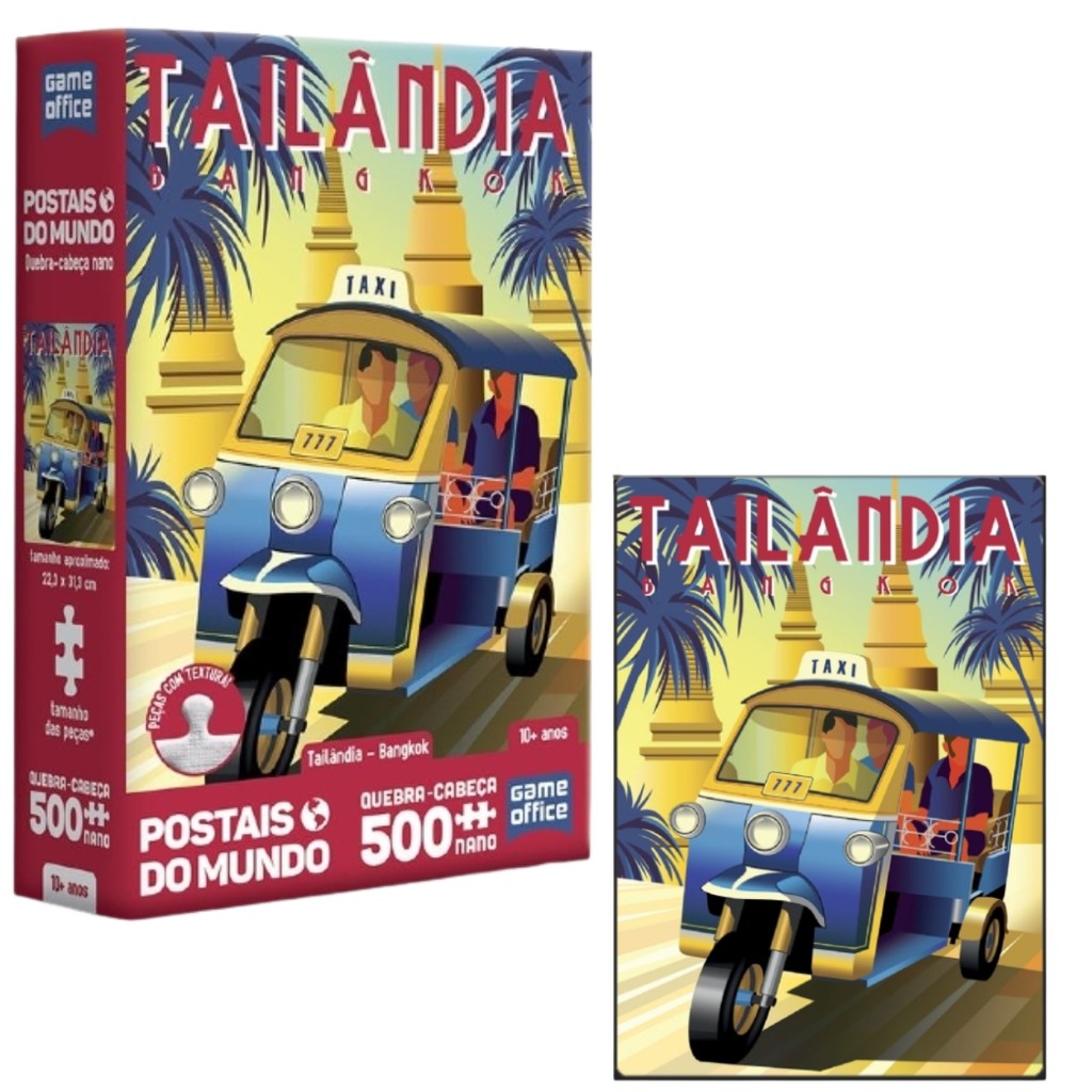 Quebra-Cabeça 500 Peças Tailândia Postais do Mundo Toyster em Oferta na Shopee