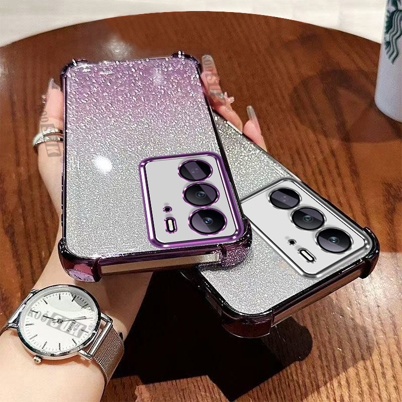 Capa 2 Em 1 Para Realme C75 C75X C65 C65S C63 C61 C53 C51 C55 C33 C30 C30S C35 Brilhante Giltter Macia em Oferta na Shopee