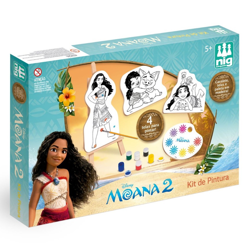 Kit De Pintura Disney Moana 2 4101 - Nig Brinquedos em Oferta na Shopee