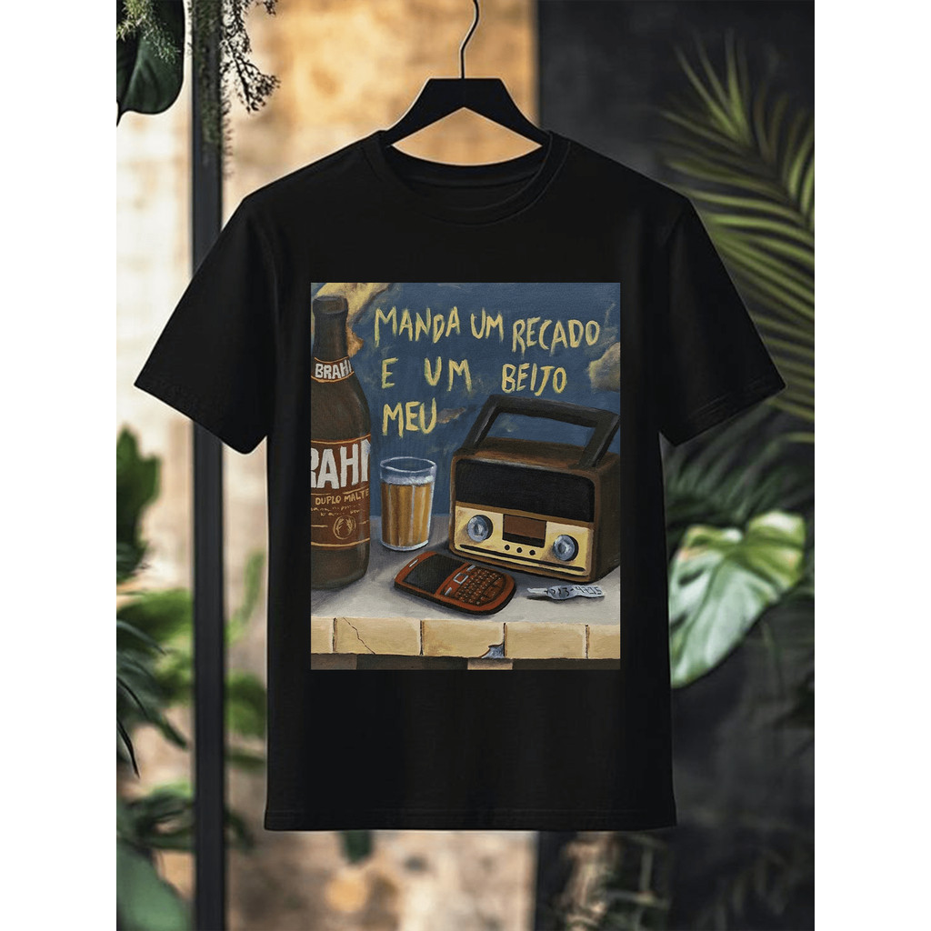 Camiseta Oversized Feminina Masculina Unissex Locutor Leo magalhaes Sertanejo Goiania Goias Cerveja Musica Mesa Bar