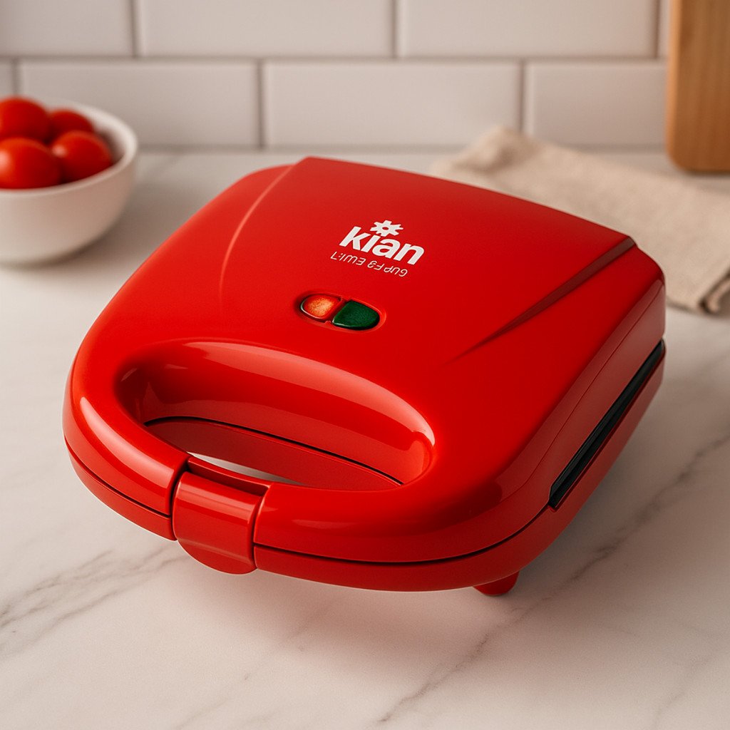 Sanduicheira e Grill Kian 2 em 1 Vermelha 220V Antiaderente Compacta