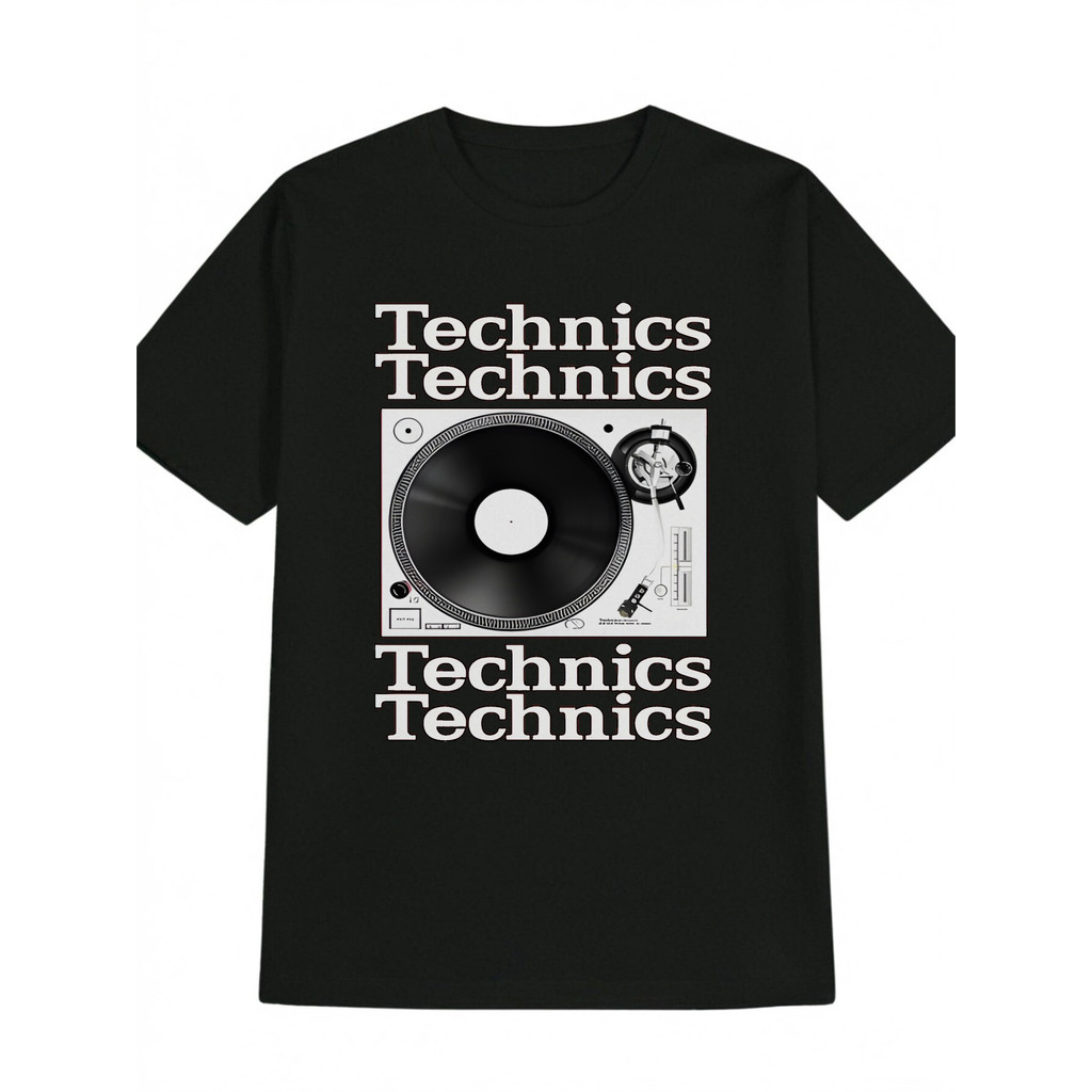 Camiseta Unissex Camiseta Masculina Streetwear Oversized "Technics DJ" Unissex 100% Algodão Promoção Envio Imediato