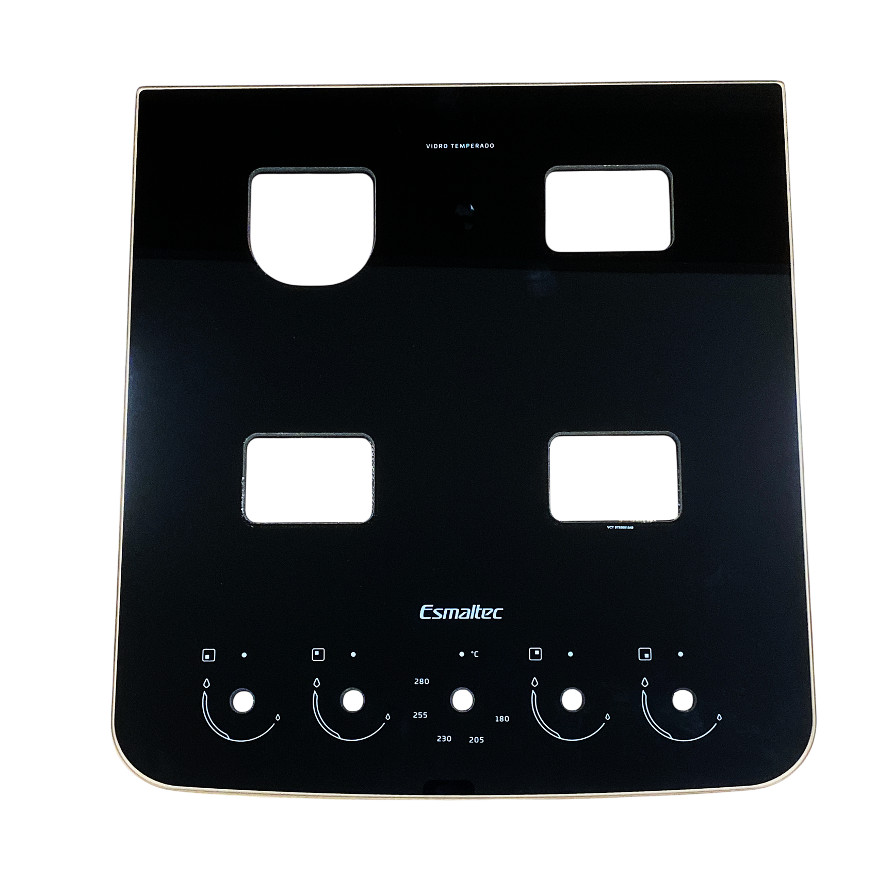 mesa tampo vidro fogão esmaltec jade safira agata glass 4q