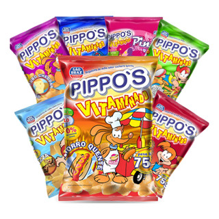 Kit Salgadinho Pippos Vitaminado 75g Original Crocante em Oferta na Shopee