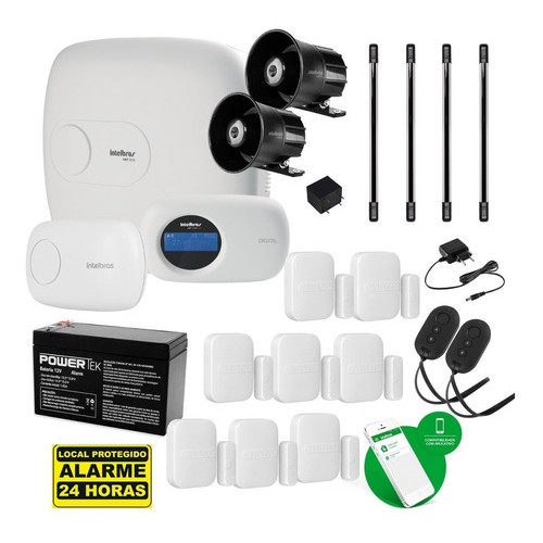 Kit Alarme Gsm Amt 2018 Eg Barreira Ivaquad 4 Feixes, 8 Magn