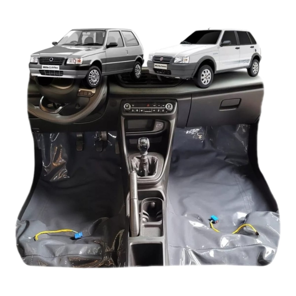 Tapete Carpete Assoalho Vinil Liso Fiat Uno Fire 99 Á 2013