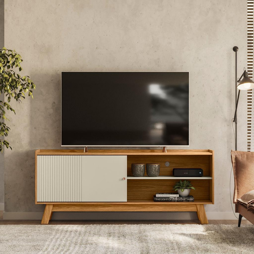 Rack Aurum Linea Brasil para TV até 65 Polegadas 1 Porta de Correr com Pés - Home & Living