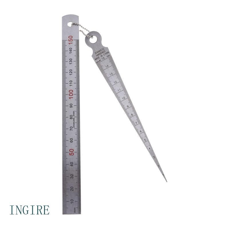ING Medidor Cone 1-15mm , Plugue Cunha Abertura Aço Inoxidável , Solda Polegada Métrica