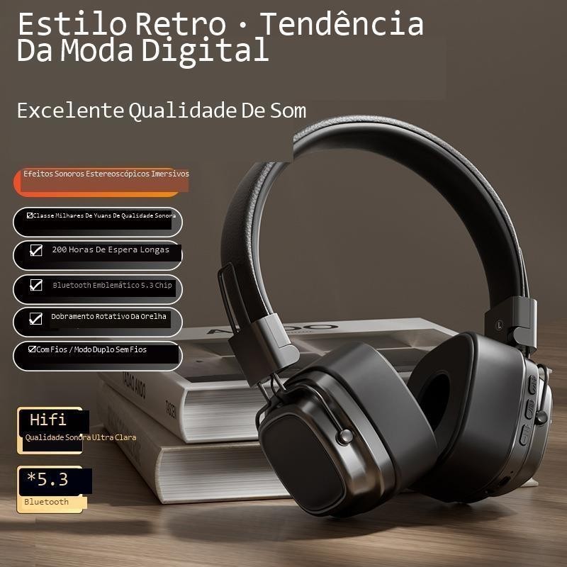 P662 Luminous Wireless Bluetooth Headset, graves pesados, Multi-Function Headset, microfon...