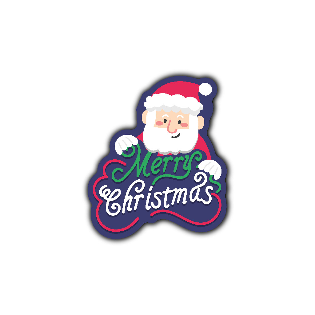 Placa Decorativa Natal - Merry Christmas Papai Noel
