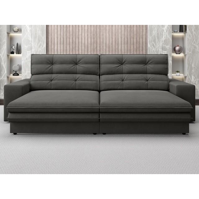Sofá Pegasus 2,50m Assento Retrátil e Reclinável Velosuede - NETSOFAS - Home & Living