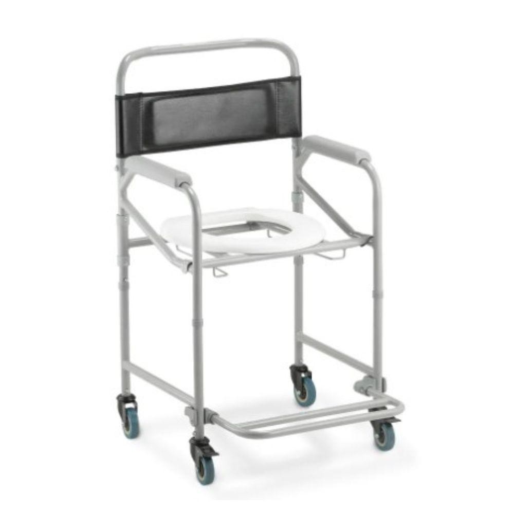 Cadeira de Banho Dobrável Higiênica Com Rodas D40 Dellamed em Oferta na Shopee