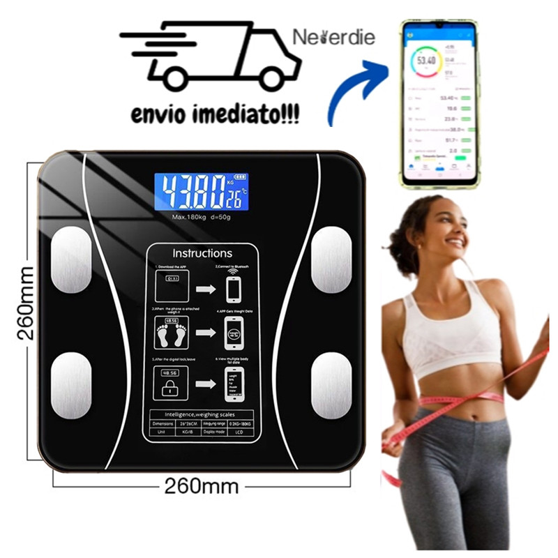 Balança Digital Medidora Corporal Bioimpedância balança digital corporal balança corporal ...