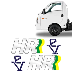 Par De Adesivos Compativel C/ Hr Ev Resinado Emblema Cromado