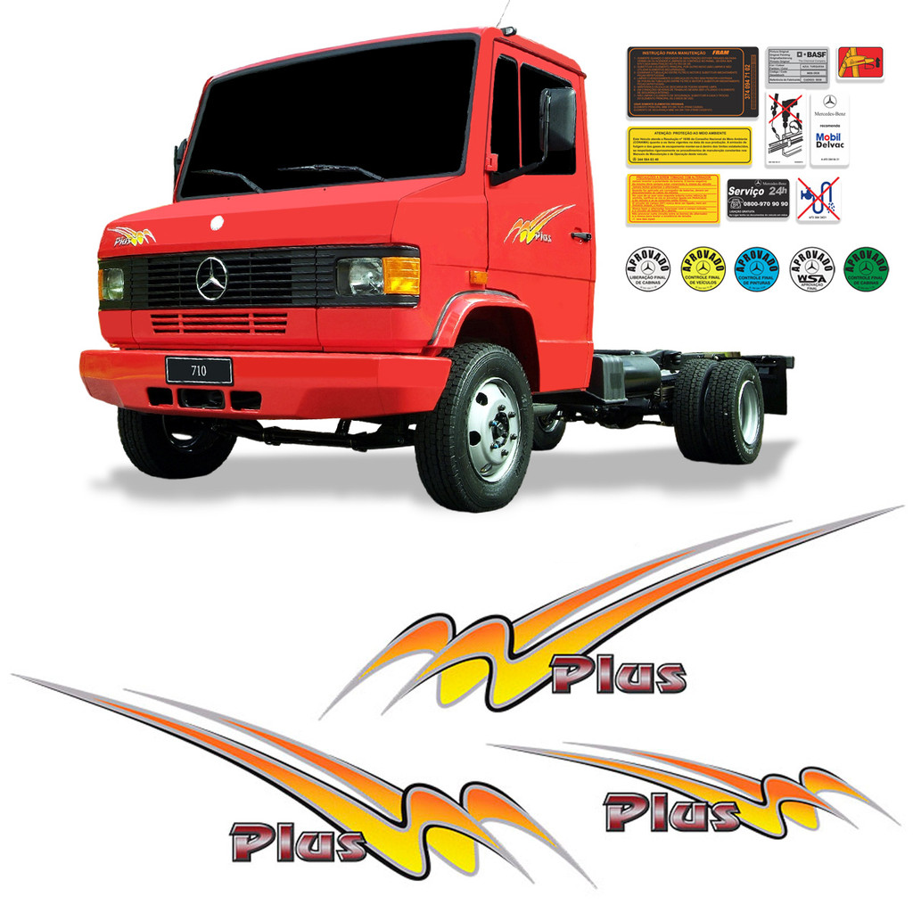 Faixa Mercedes Mb 710 Plus 2004 Adesivo Decorativo Caminhão em Oferta na Shopee