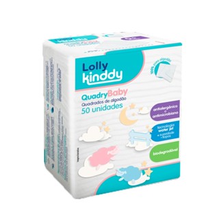 Algodão Lolly Kinddy Quadry Baby Quadrados 50 Unidades em Oferta na Shopee