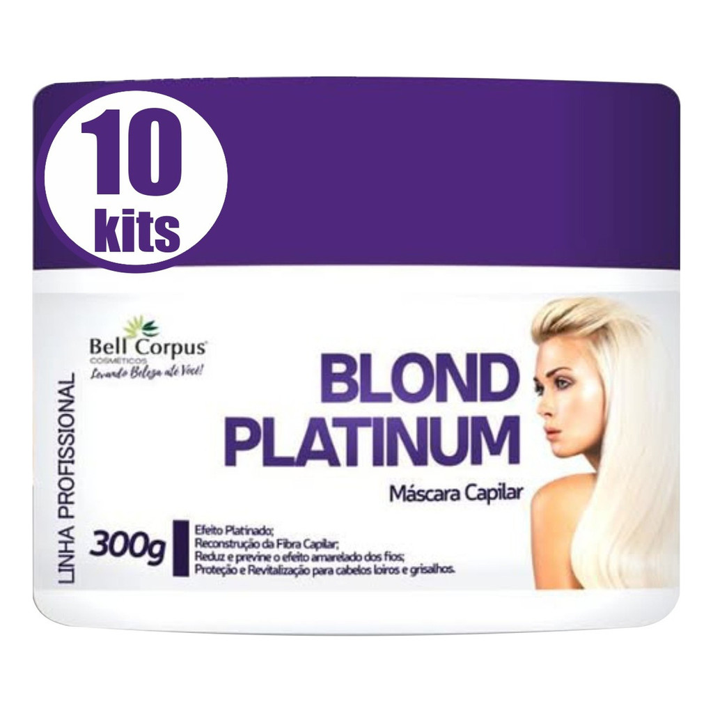 10 Máscara Matizadora Blond Platinum Bell Corpus Atacado