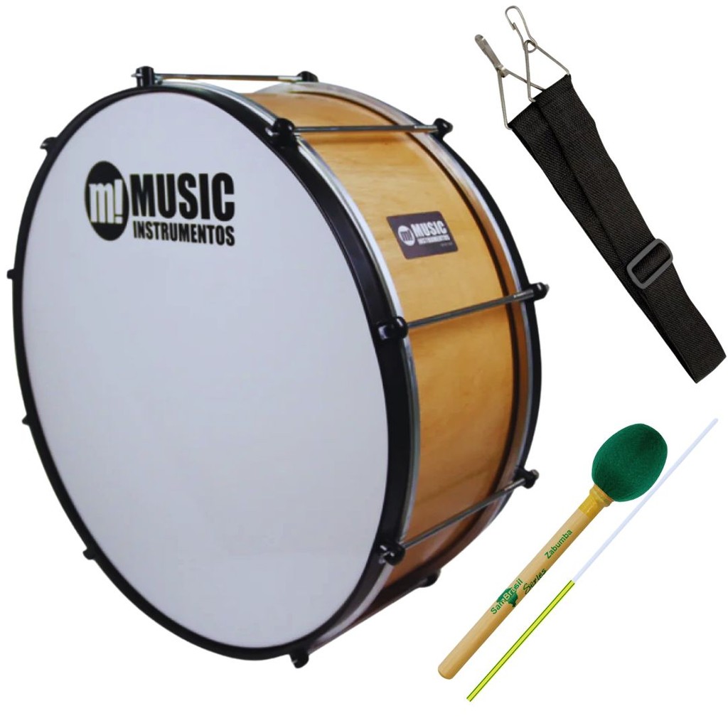 Zabumba Phx 20x18 Ferragem Bala (372Ab)+ Baqueta+ Bacalhau + Correia