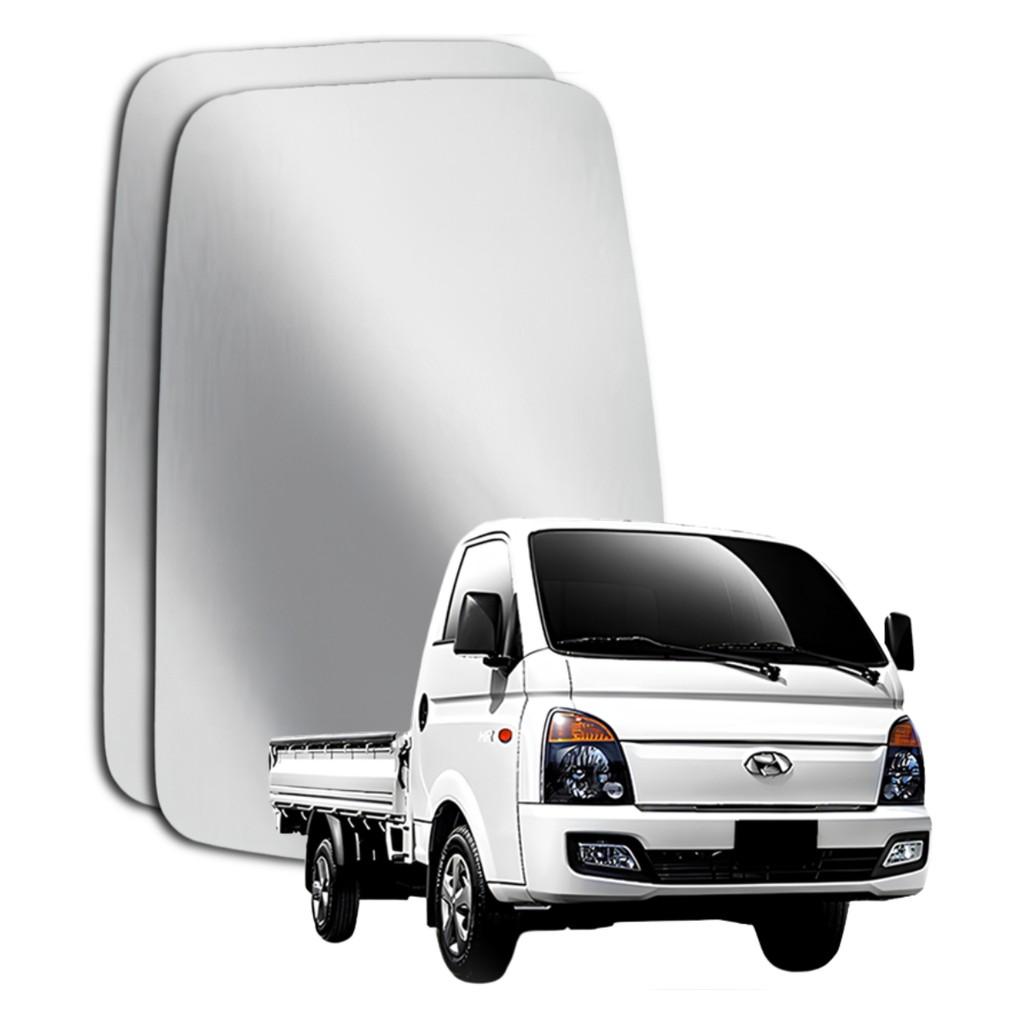 Lente Espelho Retrovisor Convexo Metalizado Hyundai HR 2004 a 2025